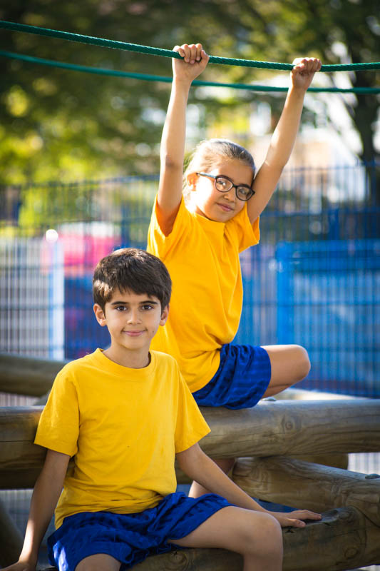 Boy and girl PE uniform
