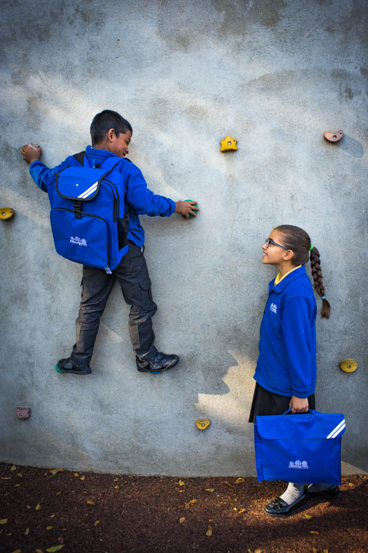 Boy and girl school uniform